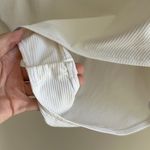 H&M Women’s Mockneck Ribbed Bodysuit, White, Size Large Photo 4