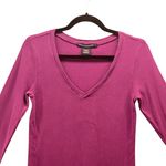 Ralph Lauren  Sport Womens Long Sleeve Tee Size L Purple Preppy Fitted Athleisure Photo 2