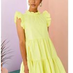 Marie Oliver  Taren Mini Dress A Line Ruffle Tiered Cotton Sundrop Yellow Small Photo 0