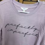 Time And Tru Lavender Perfectly Imperfect Sweatshirt Size Small Purple Photo 2