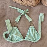 Triangle‎ Bra with Rhinestones in Teal Blue Size Medium Y2K Vibes Festival Photo 7