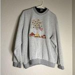 Bonworth Women's Size L Dog Made In USA Bon Worth Gray Fall Sweatshirt Photo 0