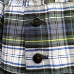 ZARA  Woman navy/green plaid long sleeved button front blouse, size XXL EUC Photo 13