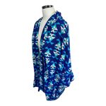Fantastic Fawn Aztec Geometric Open Front Kimono Cardigan Blue Boho Womens Large Photo 4
