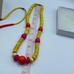 Vintage 1980’s bright fun disk necklace set. Red Photo 2