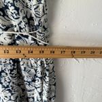 Hanalulu Wahine Navy White Floral Maxi Dress Med Rayon Strappy‎ Vacation Photo 6