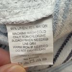 Briggs New York Briggs Womens Linen Blend Pull On Pants Blue Vertical Striped Straight Size L Photo 4