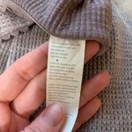 Fabletics  Womens XL‎ Top Purple Waffle Knit Cropped Long Sleeve Athletic Workout Photo 6