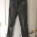 ZARA Grey Distressed Jeans Photo 0