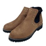 Seven7  Women's Studded Ankle Chelsea Casual Brown Suede Pull On Boots Size 10 Photo 2