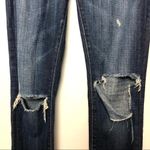 Vince Dylan Skinny Jeans Distressed Dark Crimson Wash Photo 3