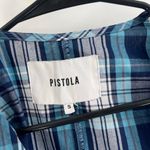 Pistola Wrap Top Size Small Shirt NWOT Cropped Blue Plaid NEW Country Picnic Photo 2