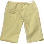 DKNY  Ludlow Solid Yellow Denim Bermuda Shorts Mid Rise Size 14 Pockets Photo 1