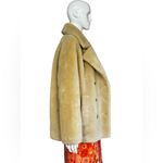 Sandro  Faux Fur Double Breasted Coat Natural Size 36 Photo 7