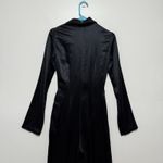 AREA NYC NWT Cassidy Black Silk Satin Crossover Front Jumpsuit Size 4 Photo 9