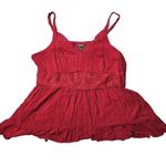 Torrid  Red Babydoll Gauze With Lace Inset Cami Photo 1