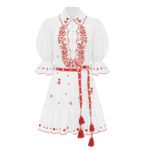 Alemais HEARTS EMBROIDERED MINI DRESS Red Size 2 Photo 4