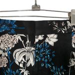 Banana Republic Floral Print Sloan Fit Crop Petite Pants Size 10P Black Blue Photo 5