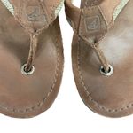 Sperry Top Slider Brown Leather Thong Slippers/ Sandals size 9 Photo 7