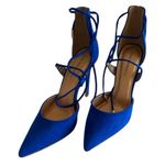 Shoe Republic LA Brand New  Blue Suede Heels Size 8.5 Photo 4