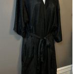 Frederick's of Hollywood Robe Womens Large Sheer Striped Kimono Belted Wrap Photo 2