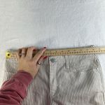 Chico's Chico’s 00 US XS 2 Perfect Stretch Girlfriend Slim Leg Ankle Jean Beige Striped Photo 12