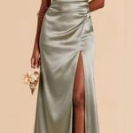 Birdy Grey  New Catherine Shiny Satin Moss Green Large Dress Photo 0