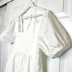 Draper James White Square Neck Puff Sleeve Smocked Babydoll Dress XL Photo 2