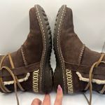 UGG  Cove Shearling Ankle Boots Brown Leather Wrap Lace Cozy Boho Winter Womens 7 Photo 3