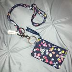 Vera Bradley Wallet & Lanyard (Dark Blue/ Flowers) Photo 0