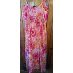 Faded Glory   Dress‎ Tie Dye Ruffle Sleeveless Casual Pink Orange Size XL Y2K Photo 2