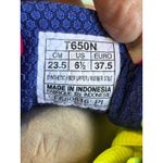 ASICS Gel-Nimbus 18 Neon Yellow/Blue Size 6.5 Lace Up Logo New T650N Photo 6