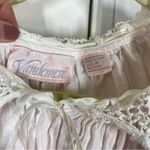VTG VANDEMERE Pink Lace Cotton Cottage Core Nightgown M Victorian Crochet Lace Size M Photo 1