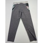 Nike  Pro Floral Print Athletic Leggings Grey Mint‎ Workout Compression Pants M Photo 3