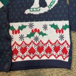 Cabin creek Ugly Christmas Cardigan Bear Snowboarding Fair Isle Holiday Novelty Sweater L Photo 2