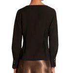Vince Fitted Shaped Sleeve V-Neck Blouse Photo 13