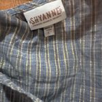 Shyanne  Blue Striped Women's Blouse Photo 1