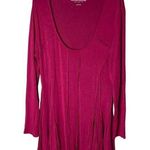 Soft Surroundings  Women’s Magenta Seamed Tunic Top Size Large Photo 0