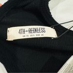 NWT 4th & Reckless Black Ribbed V Photo 4