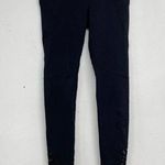 Vimmia  Black Low Rise Full Length Leggings Womens S Yoga Pants Sheer Lace Trim Photo 0