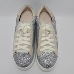 Nature Breeze  Dale Silver Glitter Star Fashion Lace Up Sneakers Size 10 Photo 5