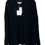 Philosophy  Black Cable Knit Sweater Photo 0