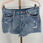 BLANK NYC Womens Denim Jean Shorts 100% Cotton Button Fly Distressed Torn Size 31 Photo 0