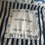 Porter & Ash Floral Button Down White Blue Top Sz Small Photo 8