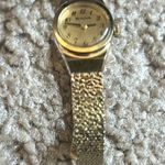Bulova women’s vintage dainty gold bracelet watch adjustable measurements shown Photo 2
