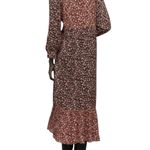 ZARA  Floral Printed Midi Mixed Pattern Balloon Sleeve Shirt Dress Photo 5