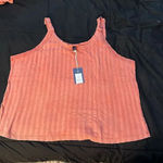 Universal Threads Universal Thread NWT Women's Coral Scoop‎ Neck Soft Stretch Slim Fit Cotton Tank Photo 0