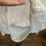 100% Linen Dress Sz XS House Of Pom White Embroidered Lined Coastal Preppy Work Photo 6