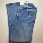 Abercrombie & Fitch A&F 90’s Straight Ultra High Rise 29 Short Criss Cross Medium‎ Distressed Wash Photo 2