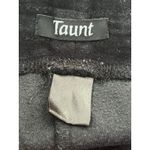 VTG Y2K Taunt Shorts Medium Black Velvet High Rise Drawstring Photo 4